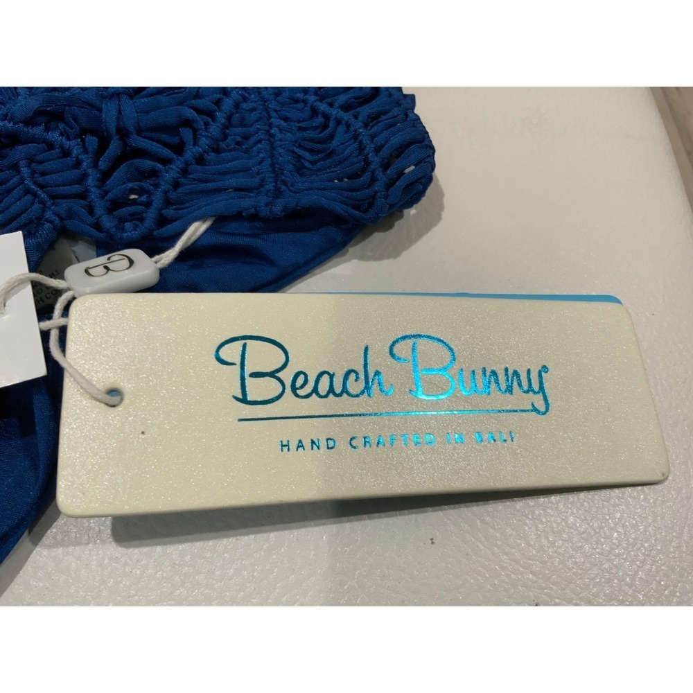 Beach Bunny Dakota Skimpy Macrame Bikini Bottom Symi Blue B18102B1 XS New - Picture 4 of 10